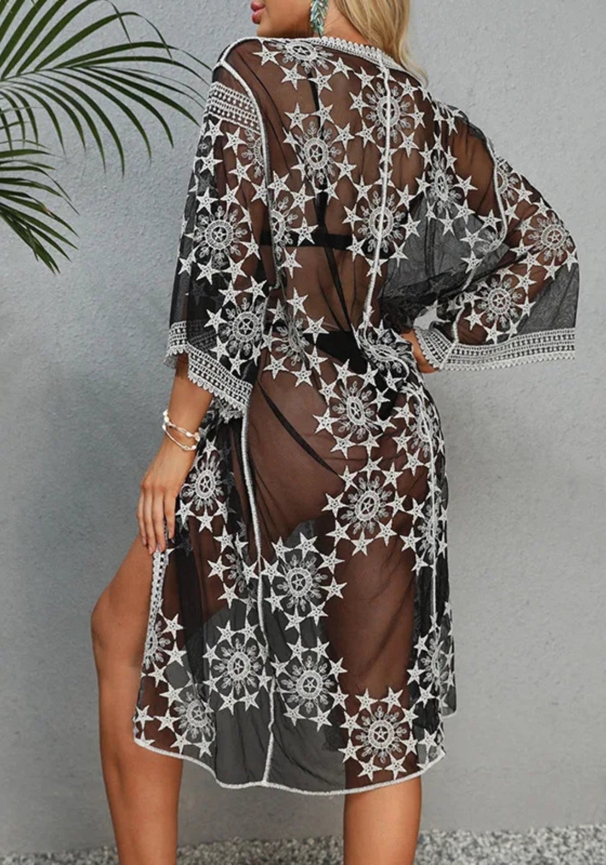 Kimono noir transparent | Constella