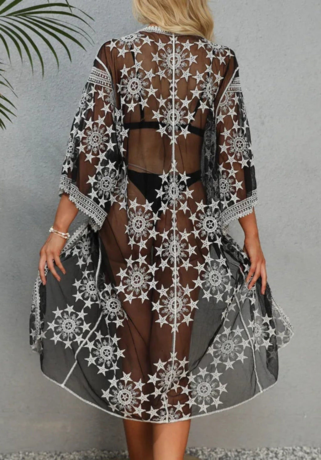 Kimono noir transparent | Constella